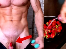 I command and order you how to jerk off! cumming on strawberries! dirty russian talks