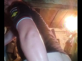 Anal fuck of a thick tattooed ass, hot sex of a russian policeman