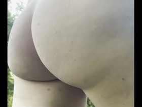 Femboy nudist nature public walk