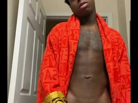 Young black teen josh showing his big ass dick