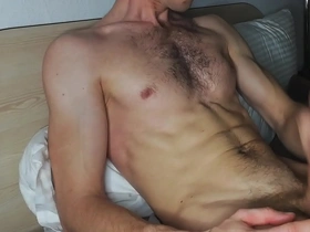 Russian guy decided to masturbate and show his perfect body