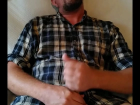 Bear moaning loud while it masturbates