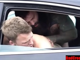 Dadcreeper.com- hot sweaty car bareback