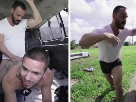 Bait bus - buff straight guy tricked into having gay sex with joey doves