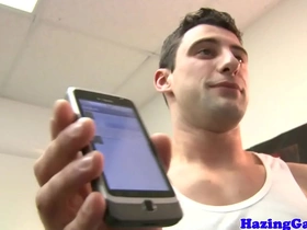 Hazing amateur assfucked while sucking