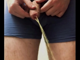 Just pissing with my uncut man meat