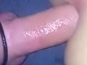 He spits into my hole for the first time