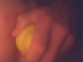 Amateur femboy fucks ass with dildo