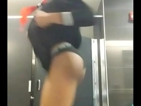 Cute bubble booty femboy public twerk