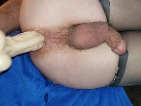 Hugh dildo feels fantastic deep and slow