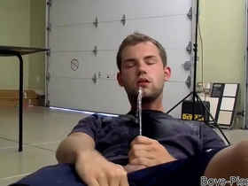 Submissive preston ettinger pissed on and ass fucked in 3way