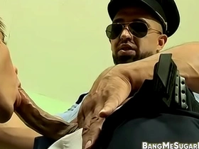 Police officer anal breeds skinny latin and facializes him