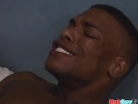 Black stud receives bj before barebacked in doctors office