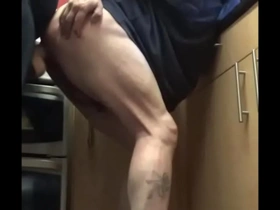 Bisexual gay gets fucked balls deep with a large dildo cock and you can say hes enjoying it