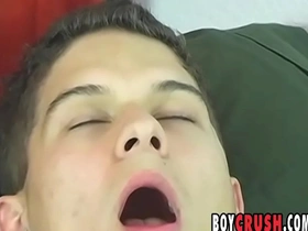 Petite twink angel kelly anal plays while masturbating solo