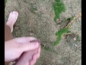 Masturbating in the forest