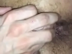Self fucking with cum