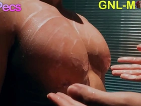 Hot big nipple worship in the shower asian