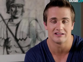 Amateur hunk teasing body and stroking his shaft in solo