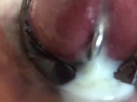 Flashlight cumshot compilation