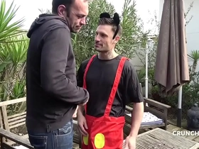 Amazing !!! mickey mouse fucked bareback for crunchboy by fred french boy xxl cock
