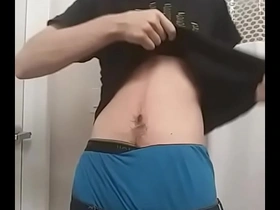 Jerking it in the bathroom