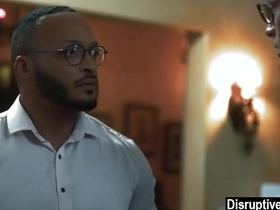 Crazy housesitter fucked by his black boss