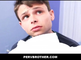 Cute tiny boy stepbrother family sex with stepbrother before he leaves - austin young