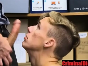 Cop slaps that cock on twink perps face- criminaldick.com