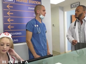 Biphoria - nurse catches doctors fucking then joins in