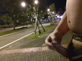 Jerking naked in public part 2