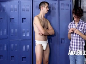 Twink bullied in locker room