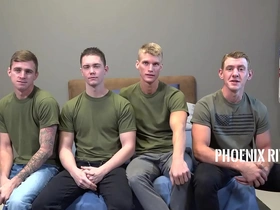Savage military foursome bareback fuck each other - activeduty