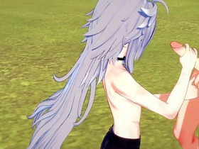 Genshin impact yaoi - razor handjob and fucked by diluc - japanese asian manga anime game porn gay