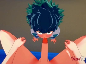 Boku no hero academia yaoi - midoriya izuku (deku) and uzumaki having sex in the underground blowjob, bareback creampie 1-2 .