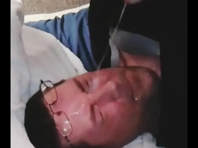 Big self facial cum splatter