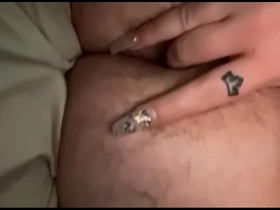 Young fem hairy boy fingers himself