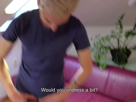 Cute man waits for the train finds a quick way to make cash by sucking a cock - bigstr