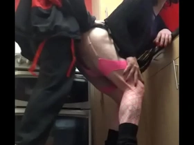 Bisexual crossdresser takes ass to mouth three times