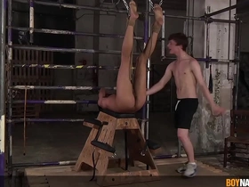 Cute twink maxxie rivers tormented with dildo by alex faux