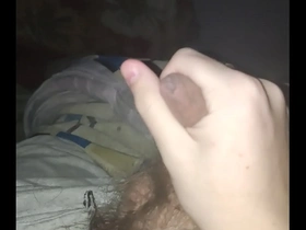 Дрочу свой волосатый член