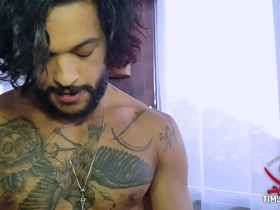 Sexy hung brazilian jerking