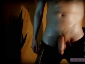 Guy jerking off in his room