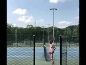 Caught naked on the public tennis court aug 2021