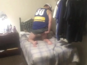 Husband caught gay masterbateing with wife’s dildo