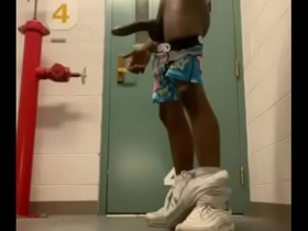 Buss nut in building stairway