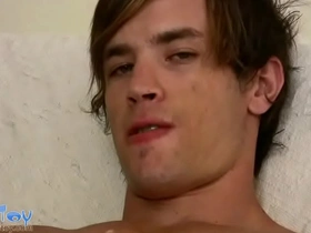 Hot twink with a sculptured bod trying out his diy toy