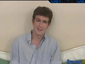 Muscly straighty tugs cock