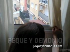 He fucks me in front of the neighbor and cumshot in my mouth pequeydemonio.com