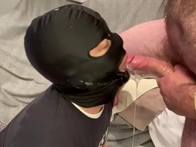 Faggot cumslut milks another load out of his straight alpha dom